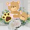 Big Dot of Happiness Baby Girl Teddy Bear - Baby Shower Centerpiece Sticks - Table Toppers - Set of 15
